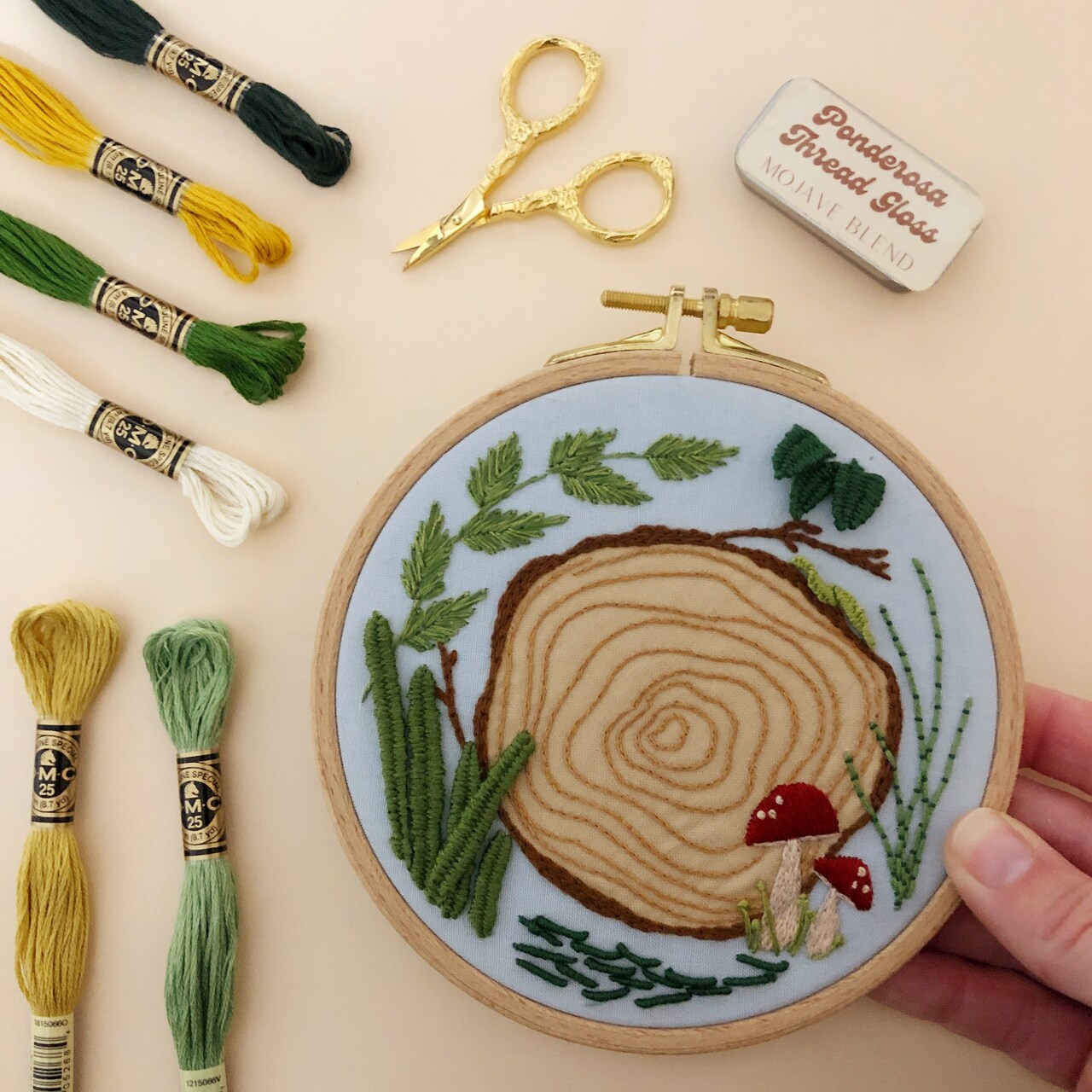MCreativeJ 3D Woodland - Advanced Hand Embroidery DIY Craft Kit